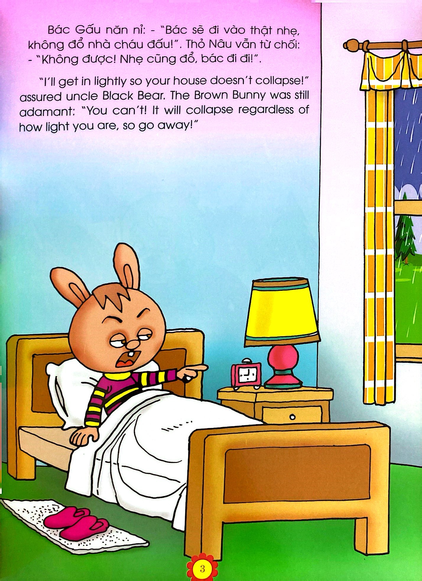 truyện kể tuổi thần tiên - song ngữ anh việt - bác gấu đen và hai chú thỏ