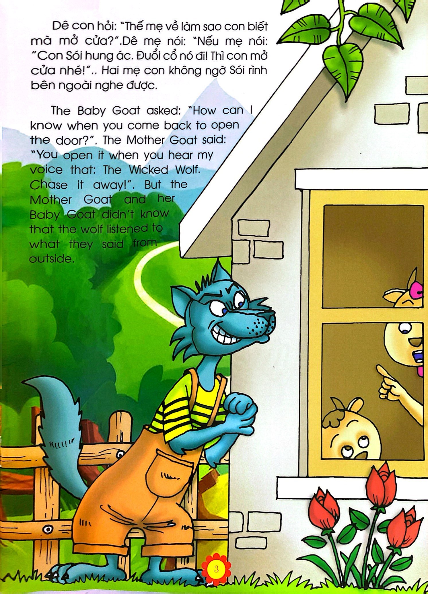 truyện kể tuổi thần tiên - song ngữ anh việt - dê con nhanh trí