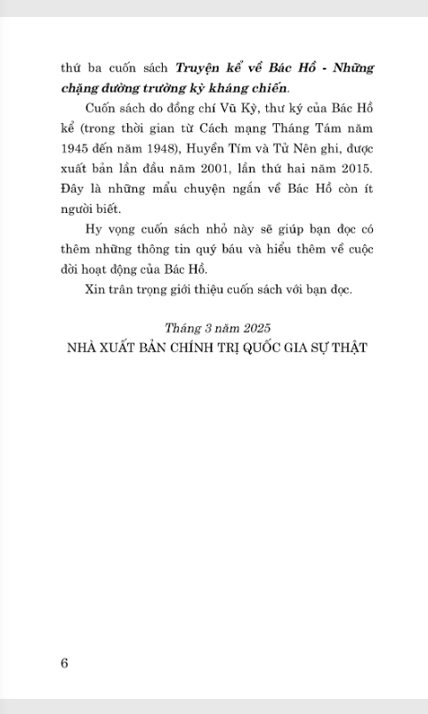 Truyen Ke Ve Bac Ho - Nhung Chang Duong Truong Ky Khang Chien