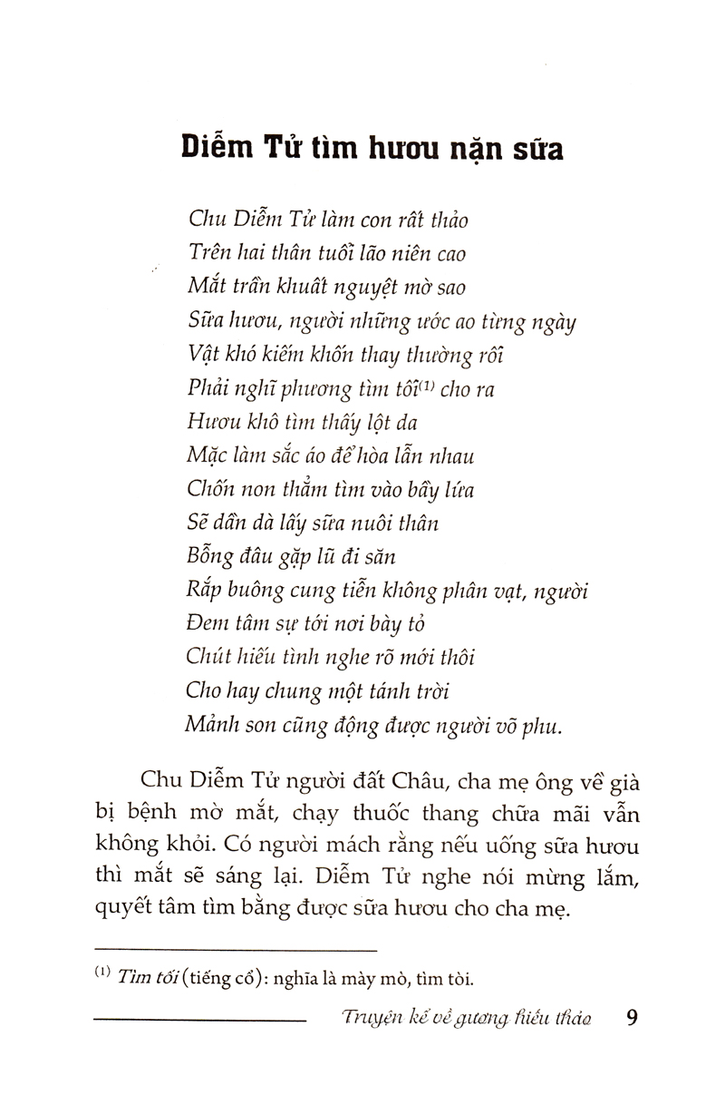 truyện kể về gương hiếu thảo