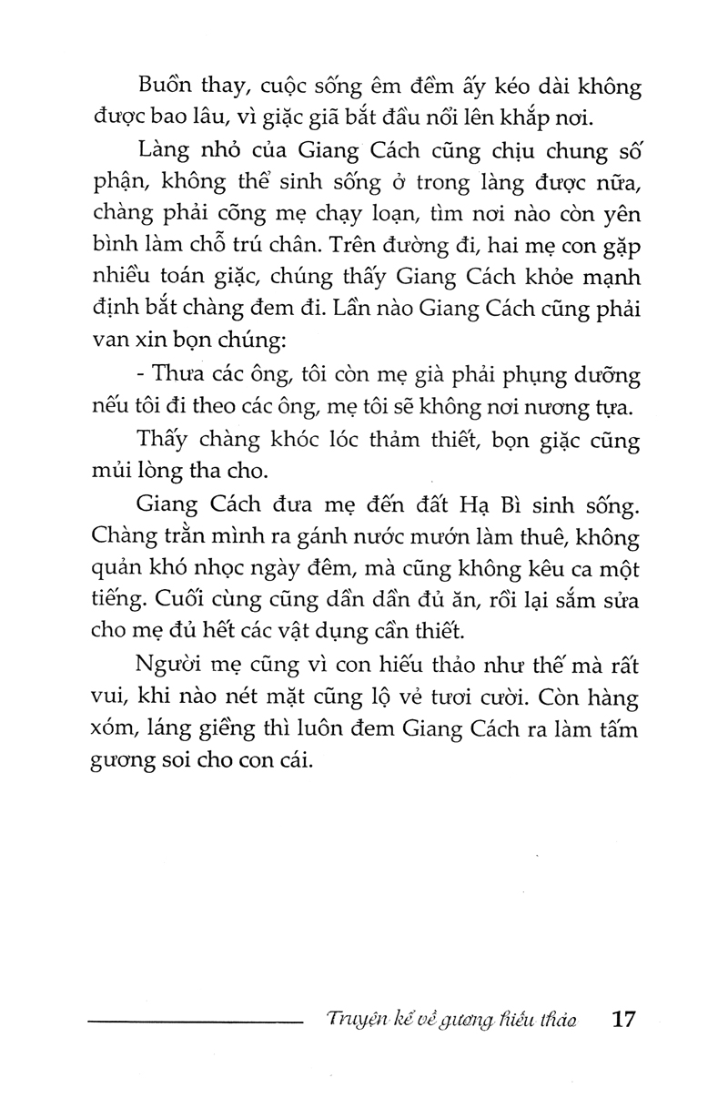 truyện kể về gương hiếu thảo