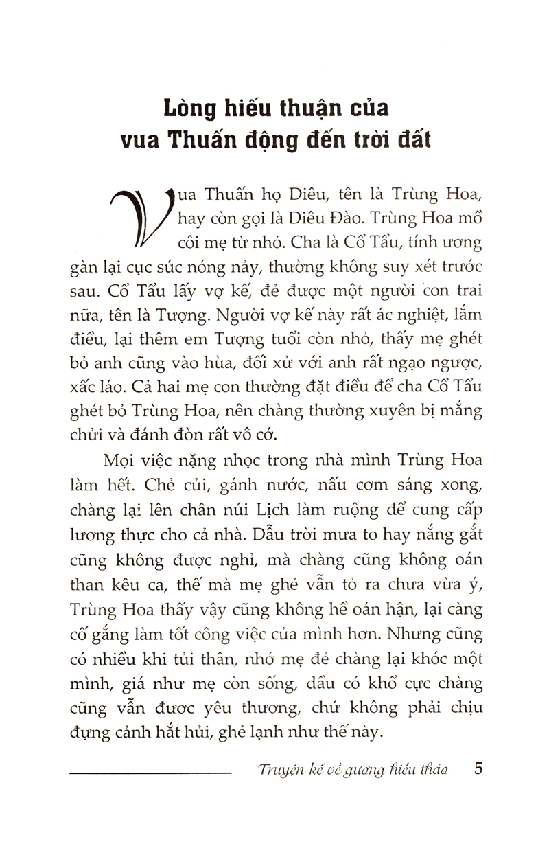 truyện kể về gương hiếu thảo