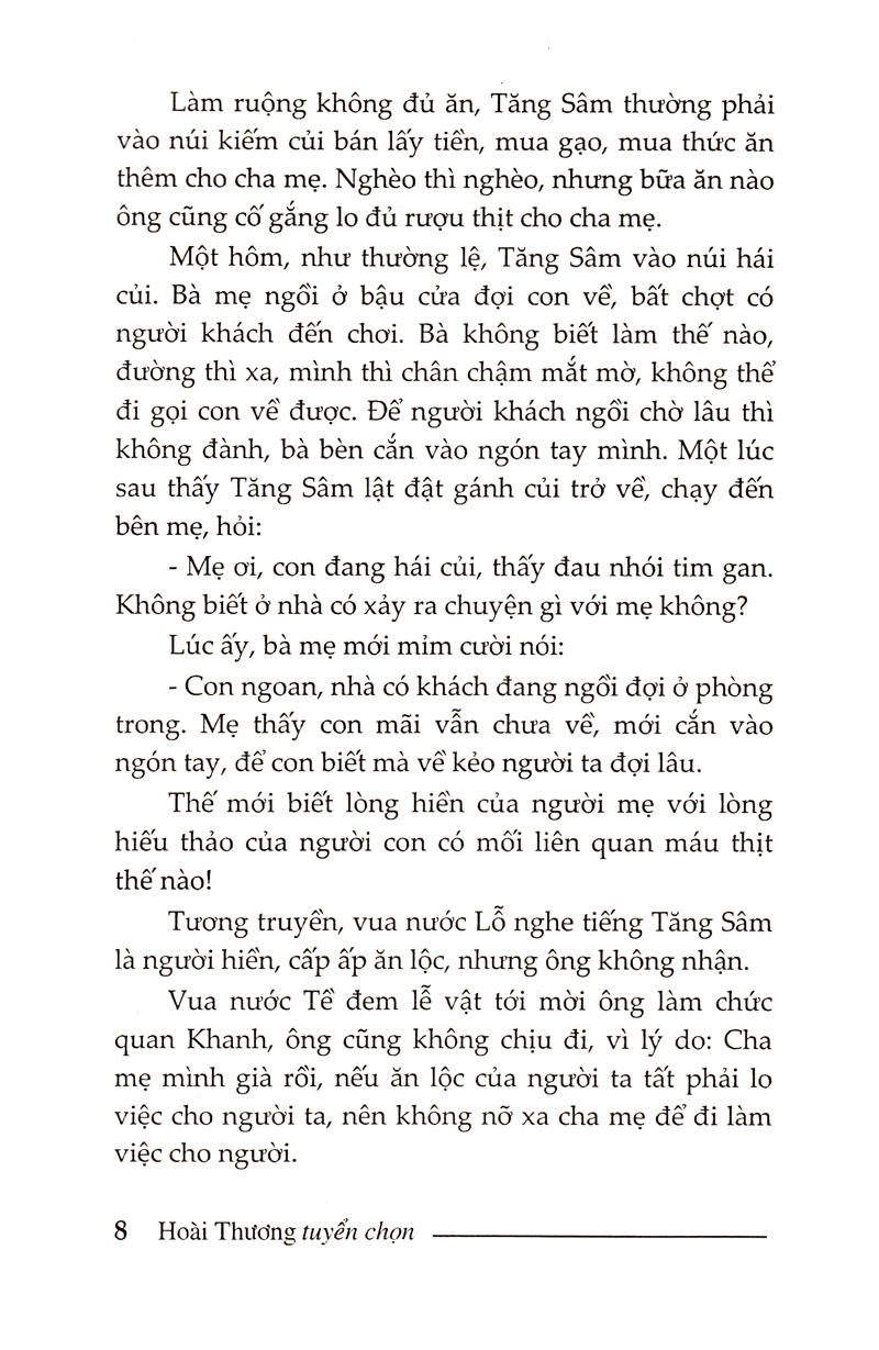 truyện kể về gương hiếu thảo