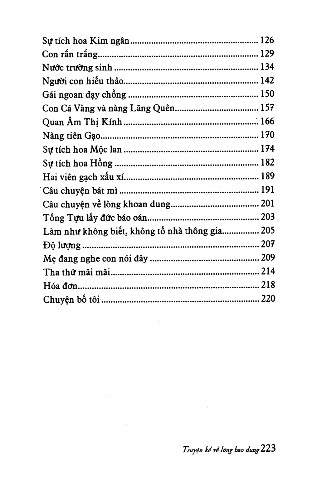 truyện kể về lòng bao dung