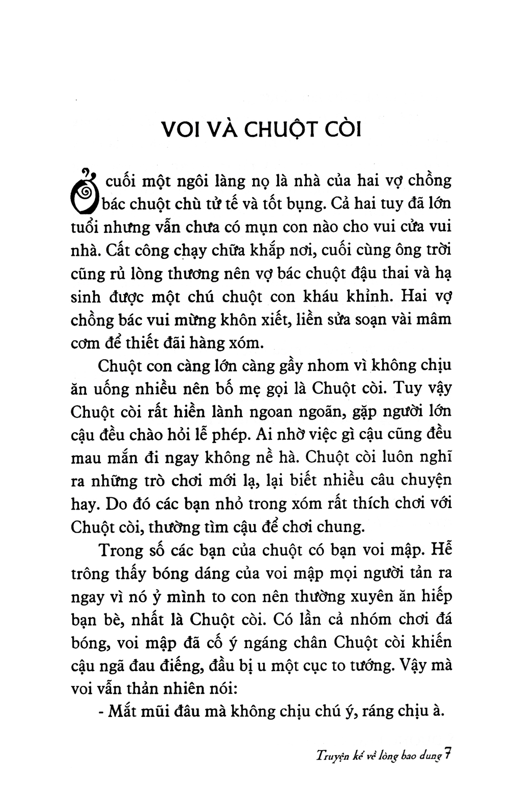 truyện kể về lòng bao dung