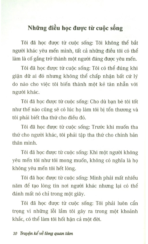 truyện kể về lòng quan tâm (tái bản)