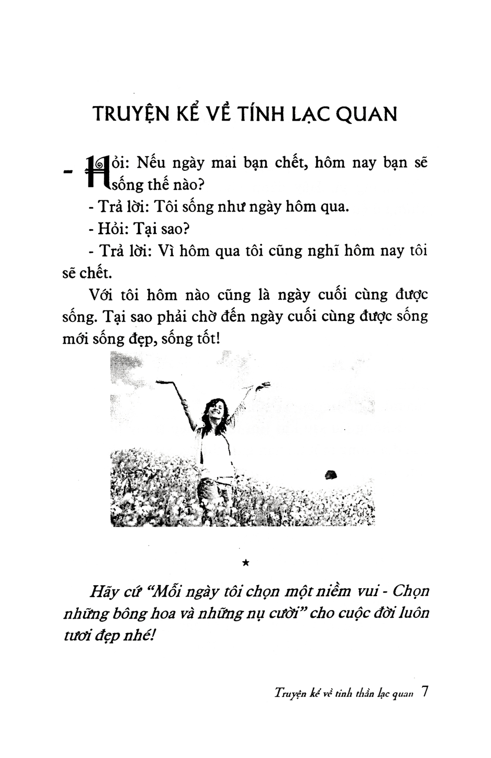 truyện kể về tinh thần lạc quan