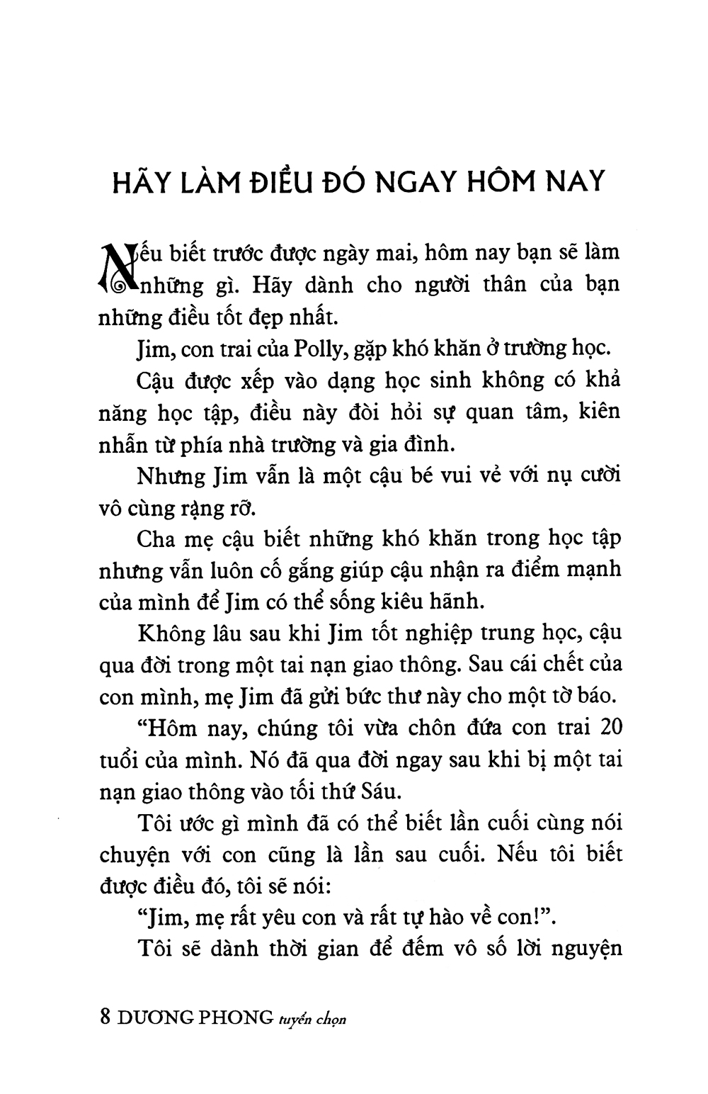 truyện kể về tinh thần lạc quan