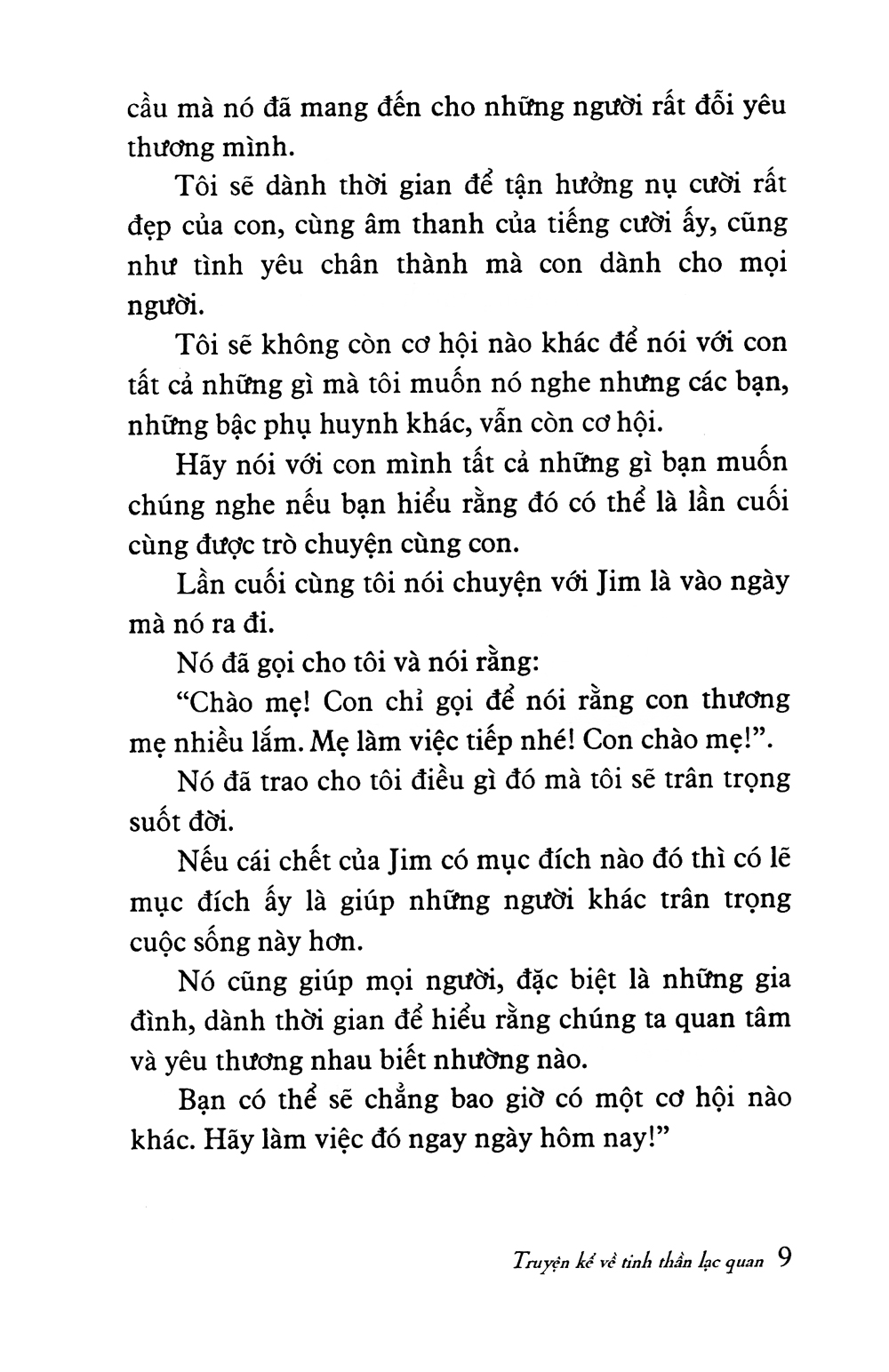 truyện kể về tinh thần lạc quan
