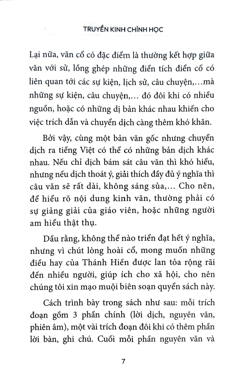 truyền kinh chính học