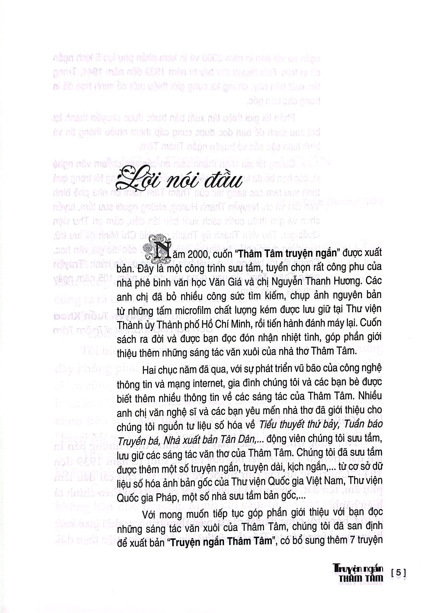 truyện ngắn thâm tâm