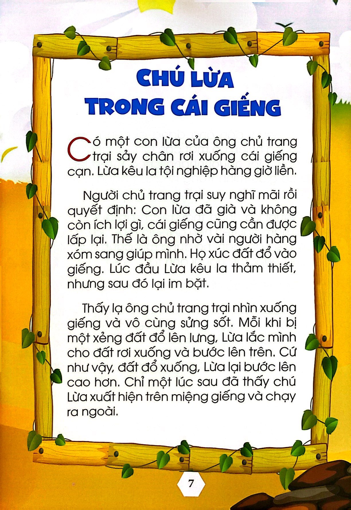 truyện ngụ ngôn chữ to cho trẻ tập đọc