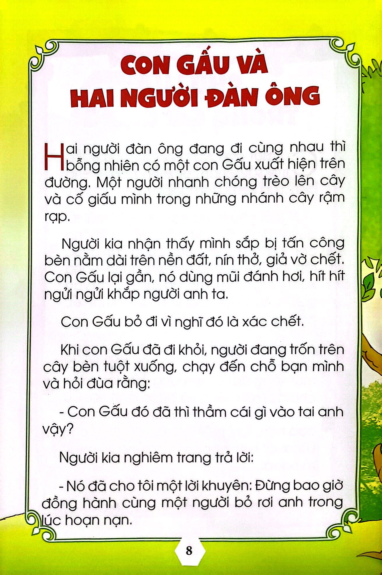 truyện ngụ ngôn chữ to cho trẻ tập đọc