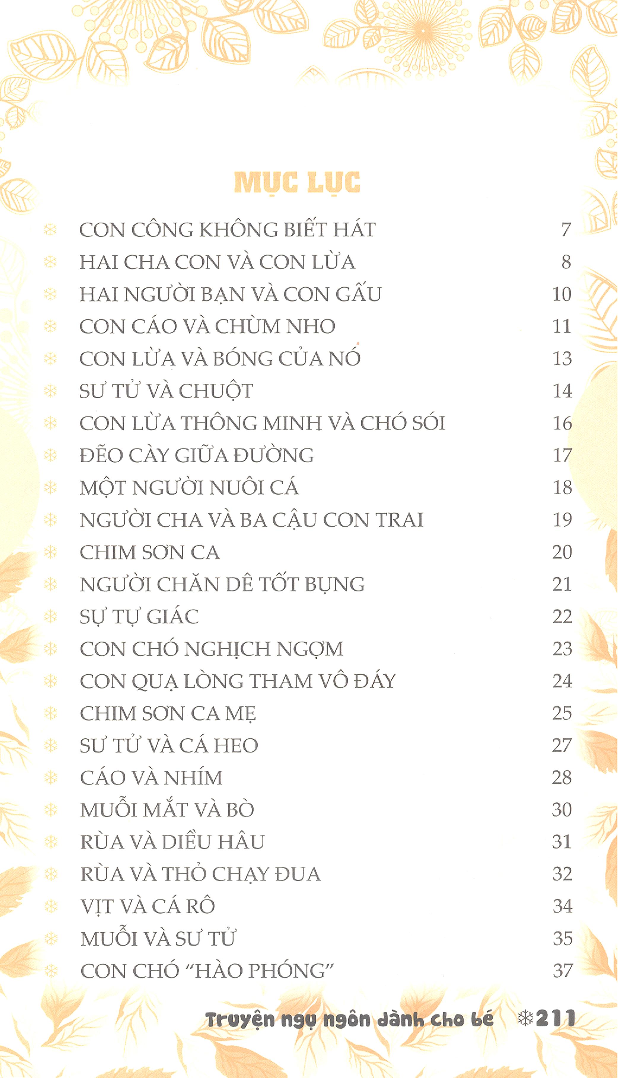 truyện ngụ ngôn dành cho bé