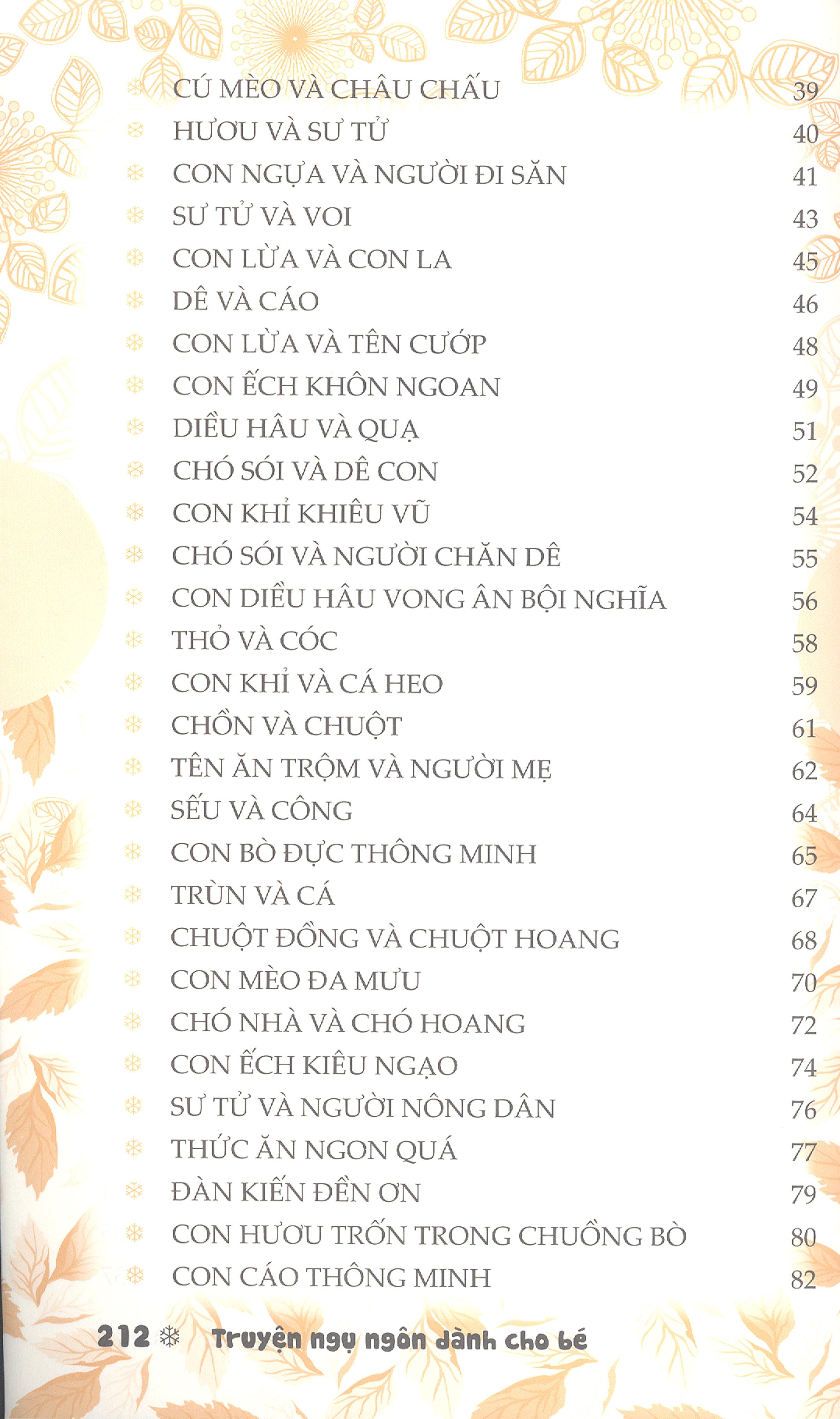 truyện ngụ ngôn dành cho bé