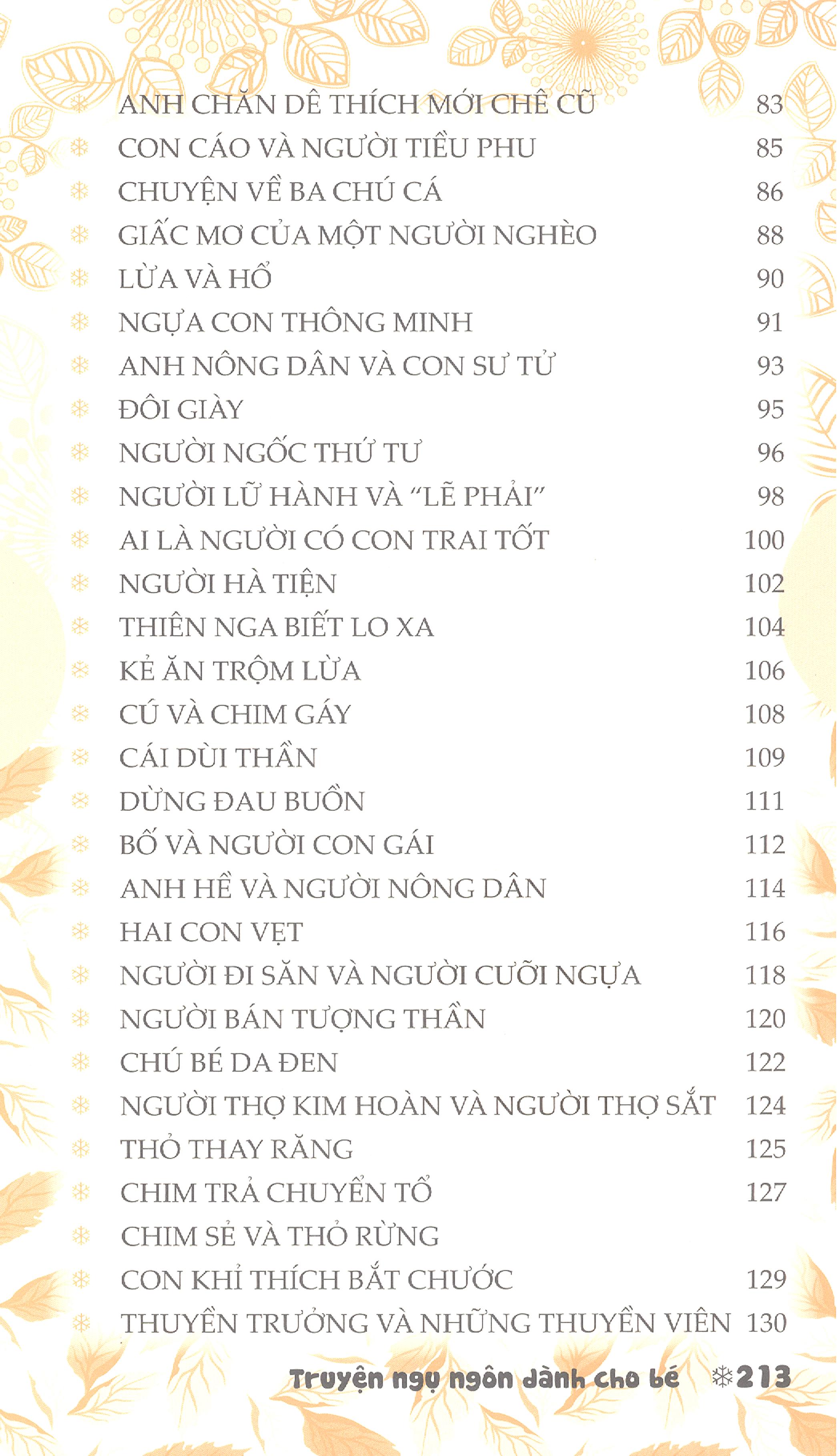 truyện ngụ ngôn dành cho bé