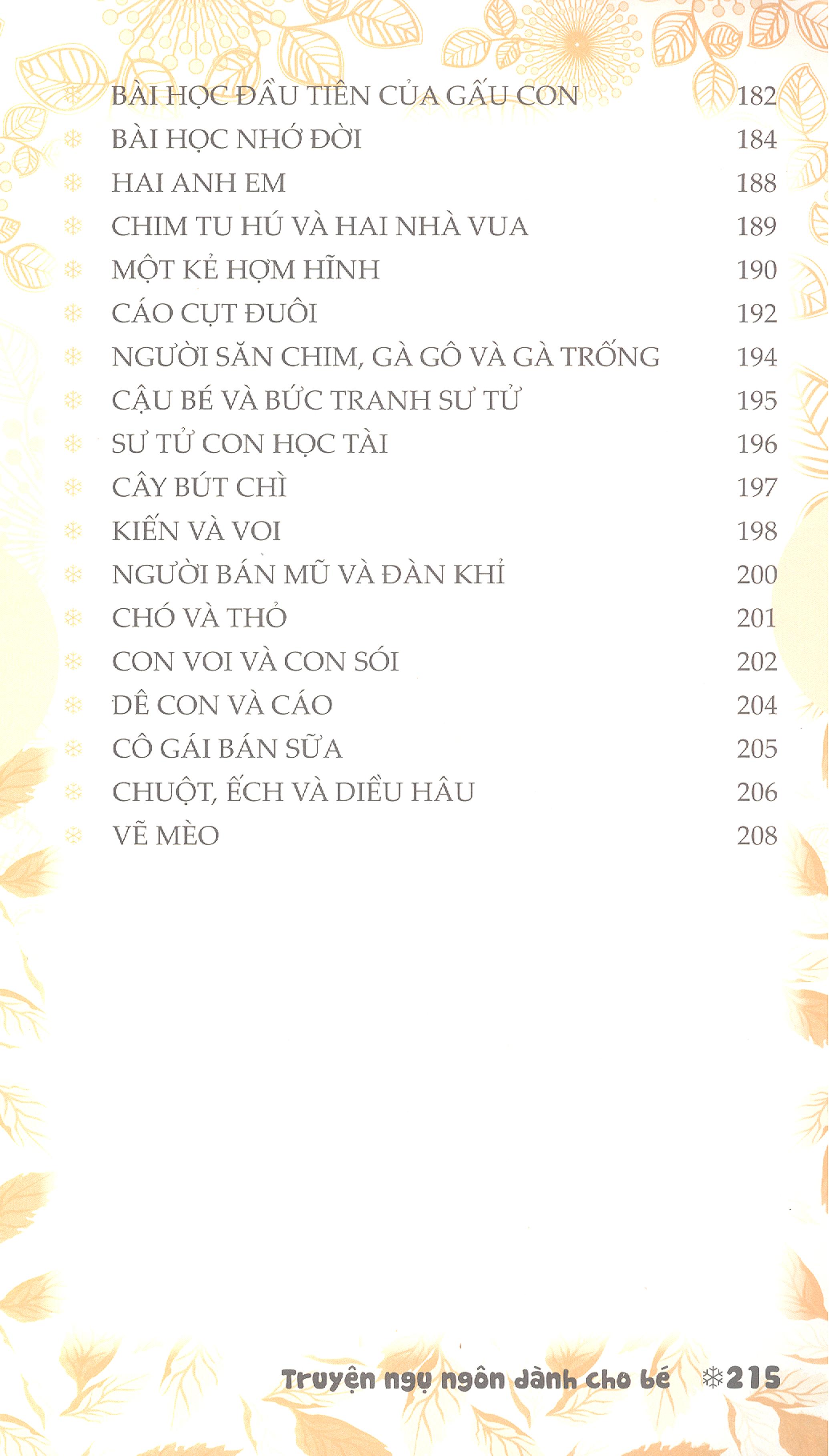 truyện ngụ ngôn dành cho bé