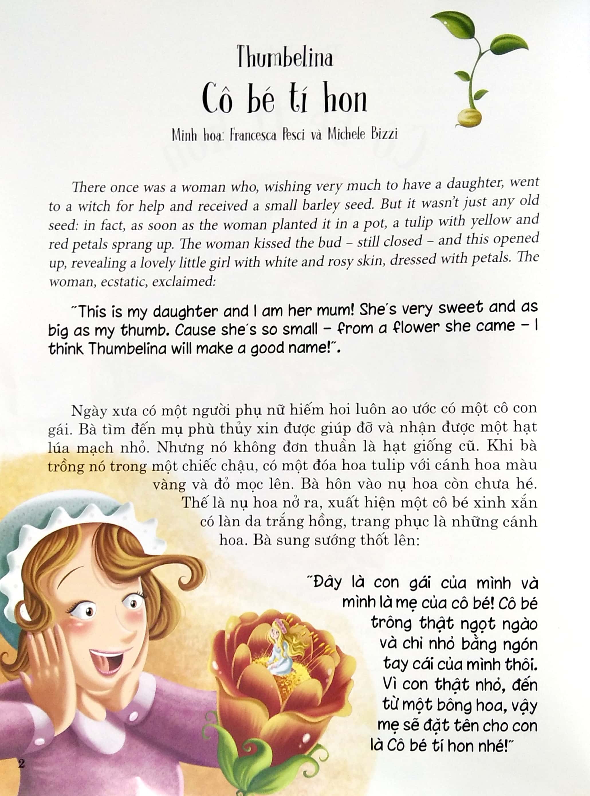 truyện song ngữ anh - việt: cô bé tí hon