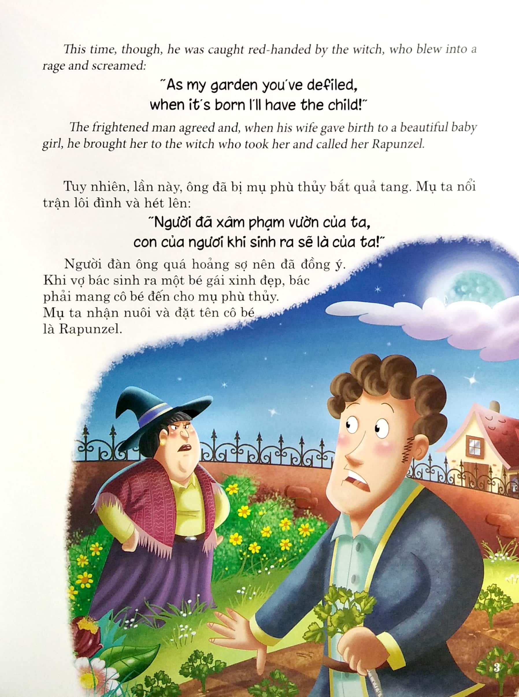 truyện song ngữ anh - việt: công chúa tóc mây