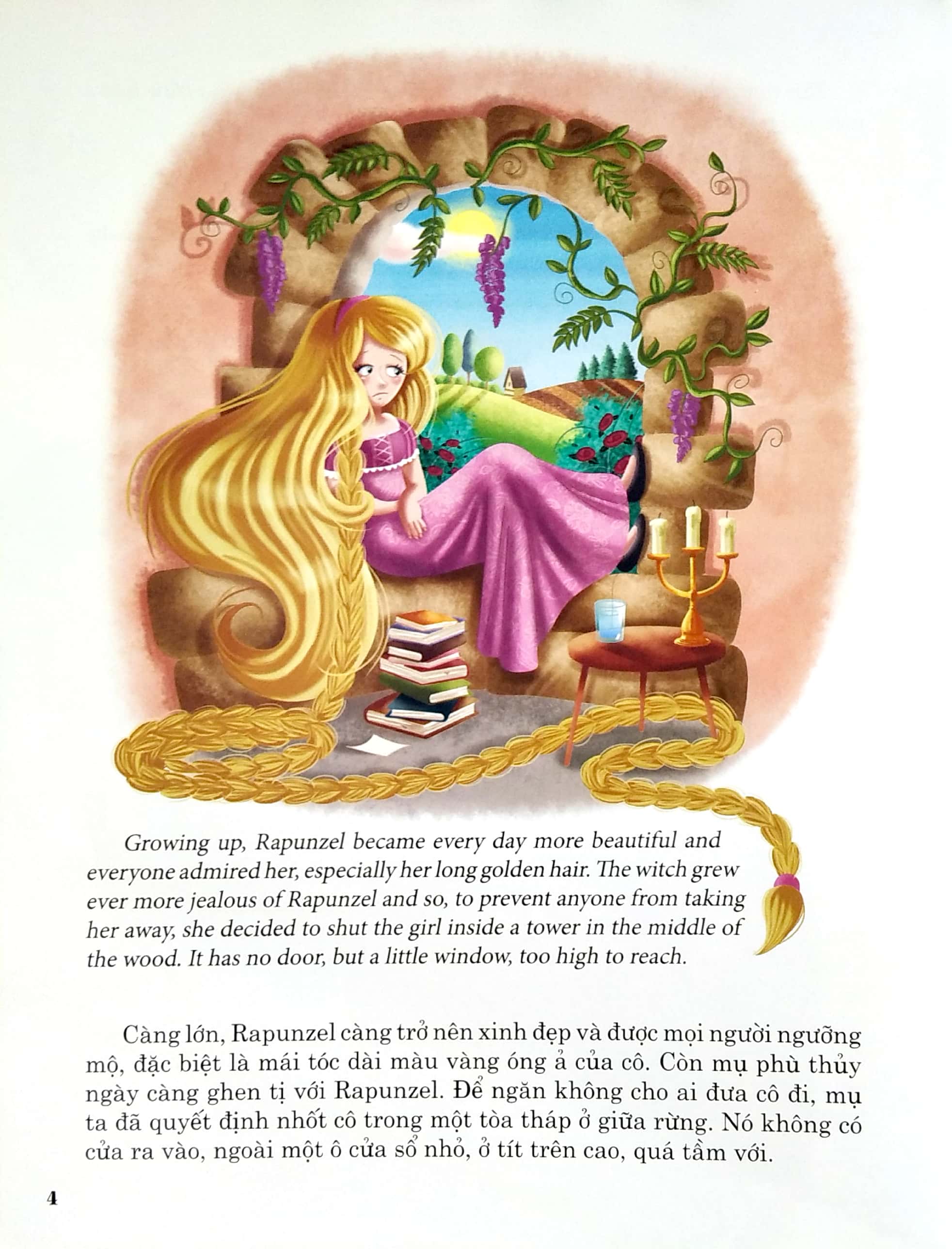 truyện song ngữ anh - việt: công chúa tóc mây