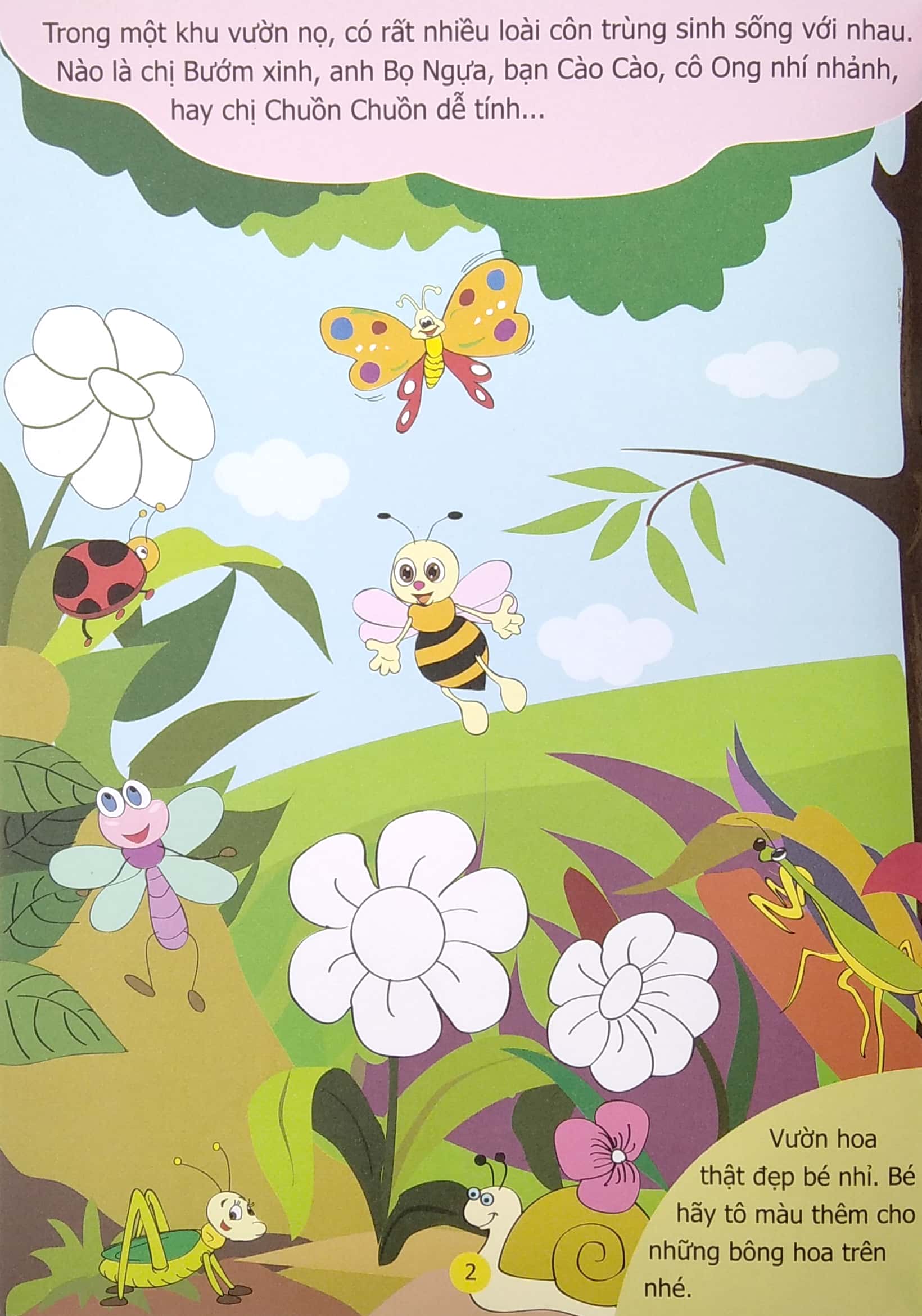 truyện tô màu phát triển tư duy thumbtelling - chú sâu lười vận động