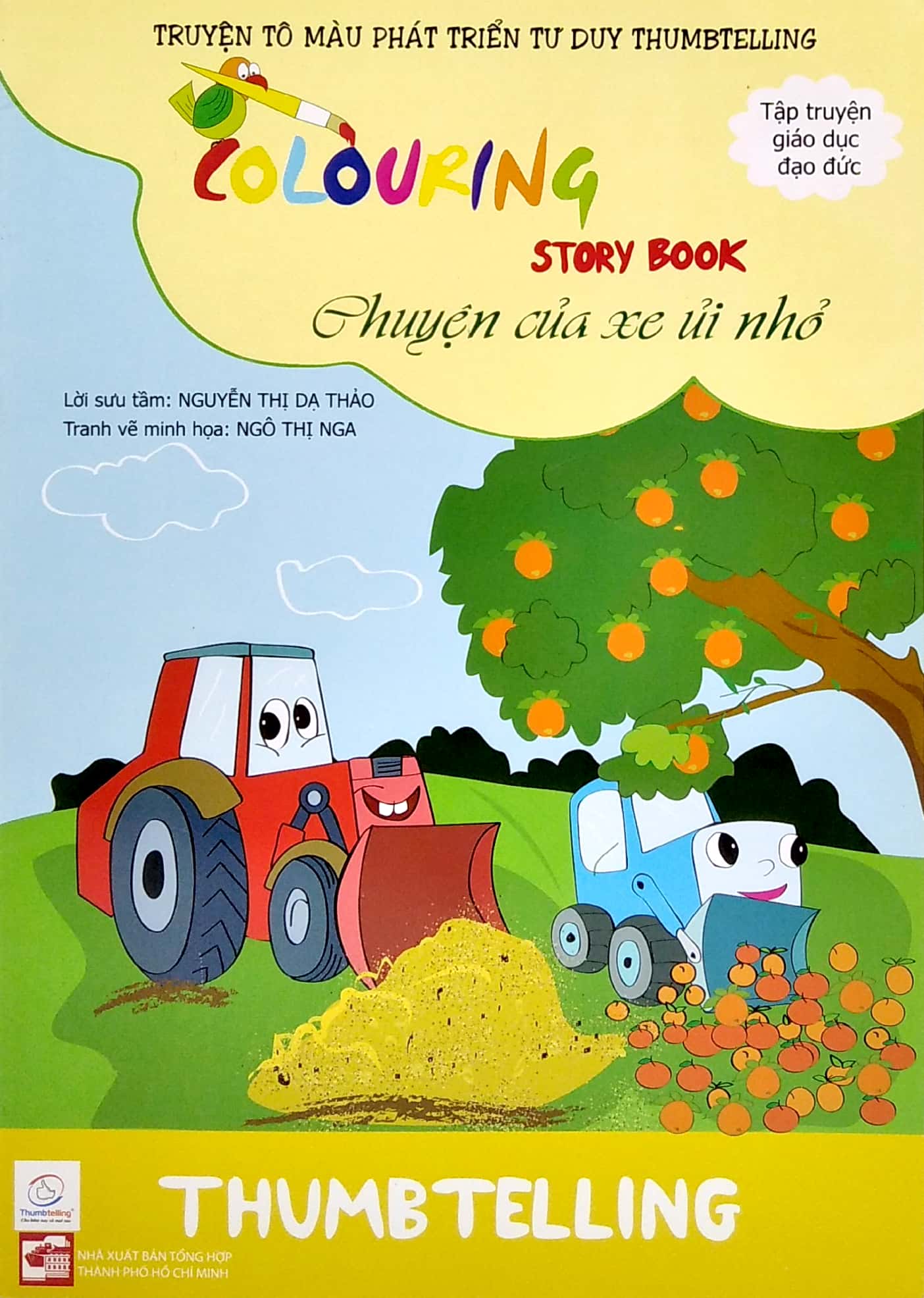truyện tô màu phát triển tư duy thumbtelling - chuyện của xe ủi nhỏ