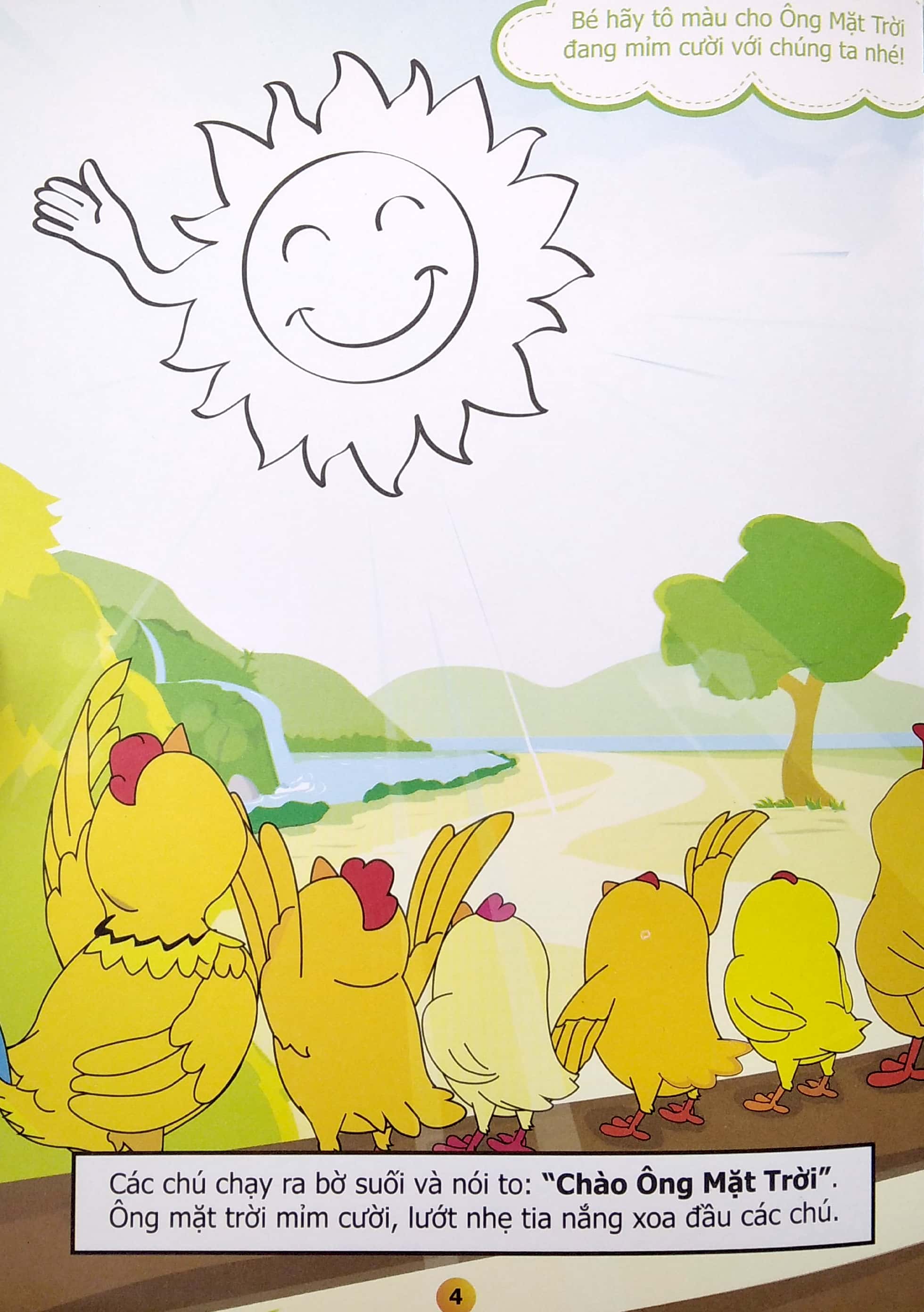 truyện tô màu phát triển tư duy thumbtelling - cuộc phiêu lưu của anh em nhà gà