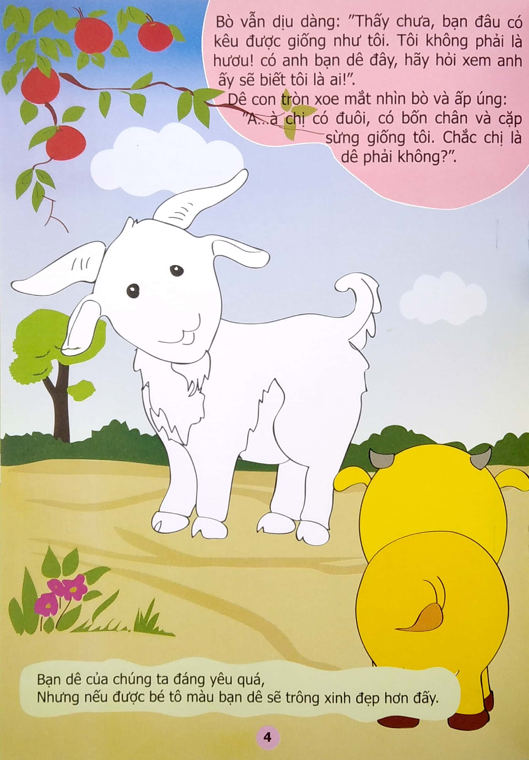 truyện tô màu phát triển tư duy thumbtelling - hiểu lầm của hươu con