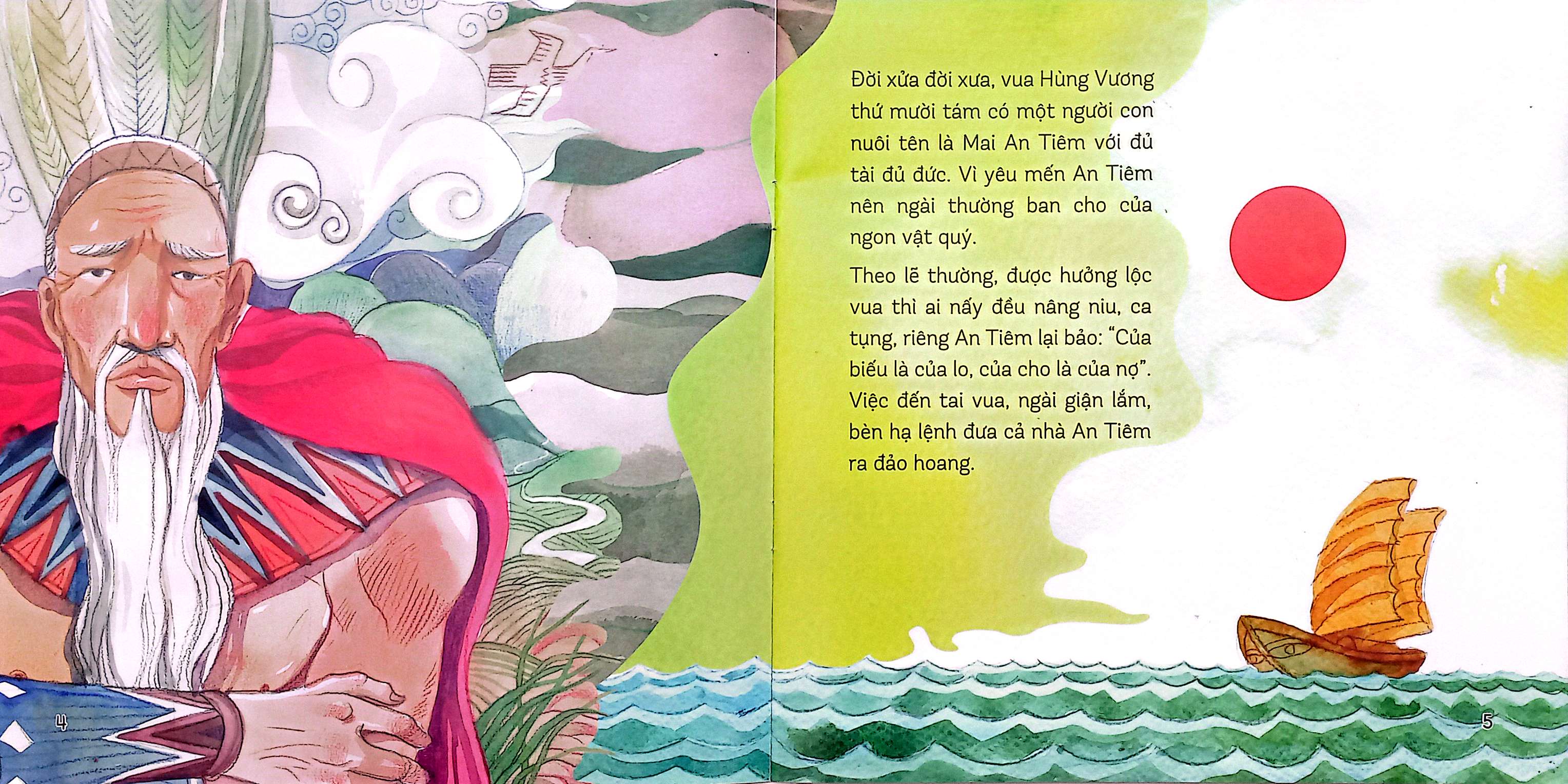 truyện tranh cổ tích việt nam - truyện mai an tiêm