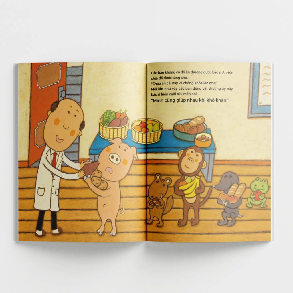 truyện tranh ehon nhật bản - bác sĩ an-tôn cùng giúp nhau khi khó khăn nhé