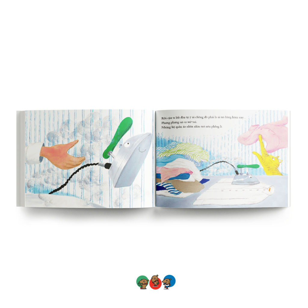 truyện tranh ehon nhật bản - bàn là ơi, cậu làm gì thế?