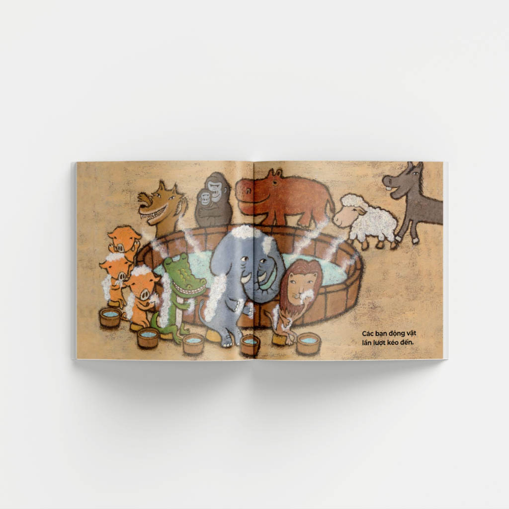 truyện tranh ehon nhật bản - bồn tắm của rừng