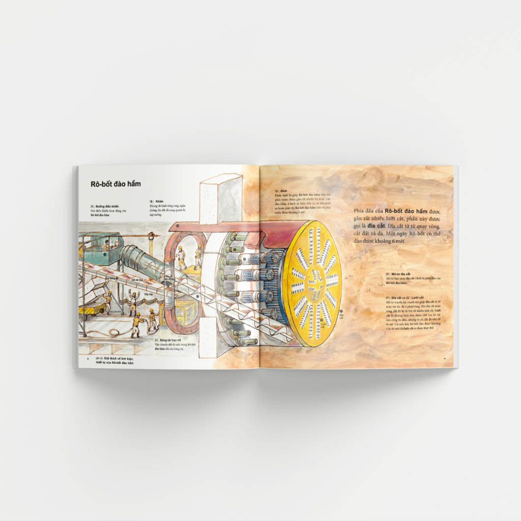 truyện tranh ehon nhật bản - đường hầm tàu điện ngầm được xây dựng như thế nào?