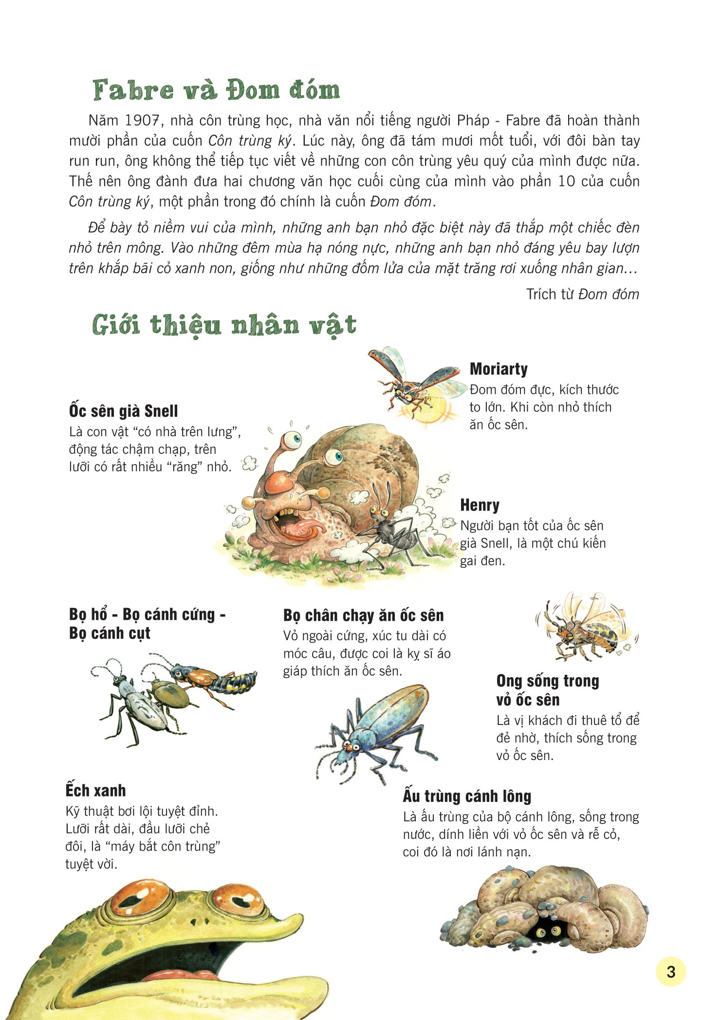 truyện tranh khoa học về các loài côn trùng - người bạn đáng ngờ - đom đóm