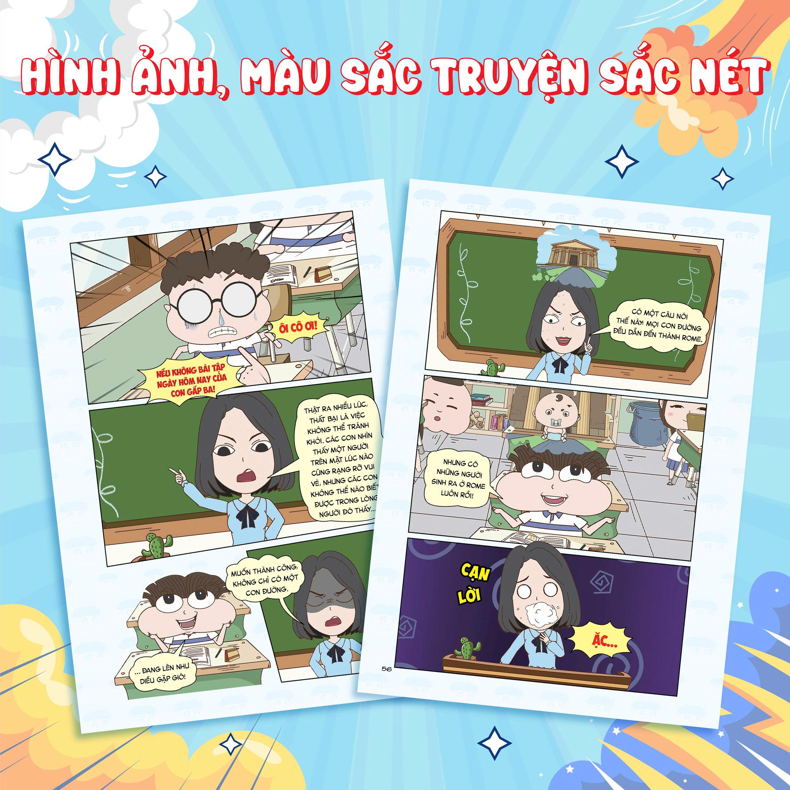 Truyen Tranh Lop Hoc Xa Stress - Hoi Bai Luc Nua Dem