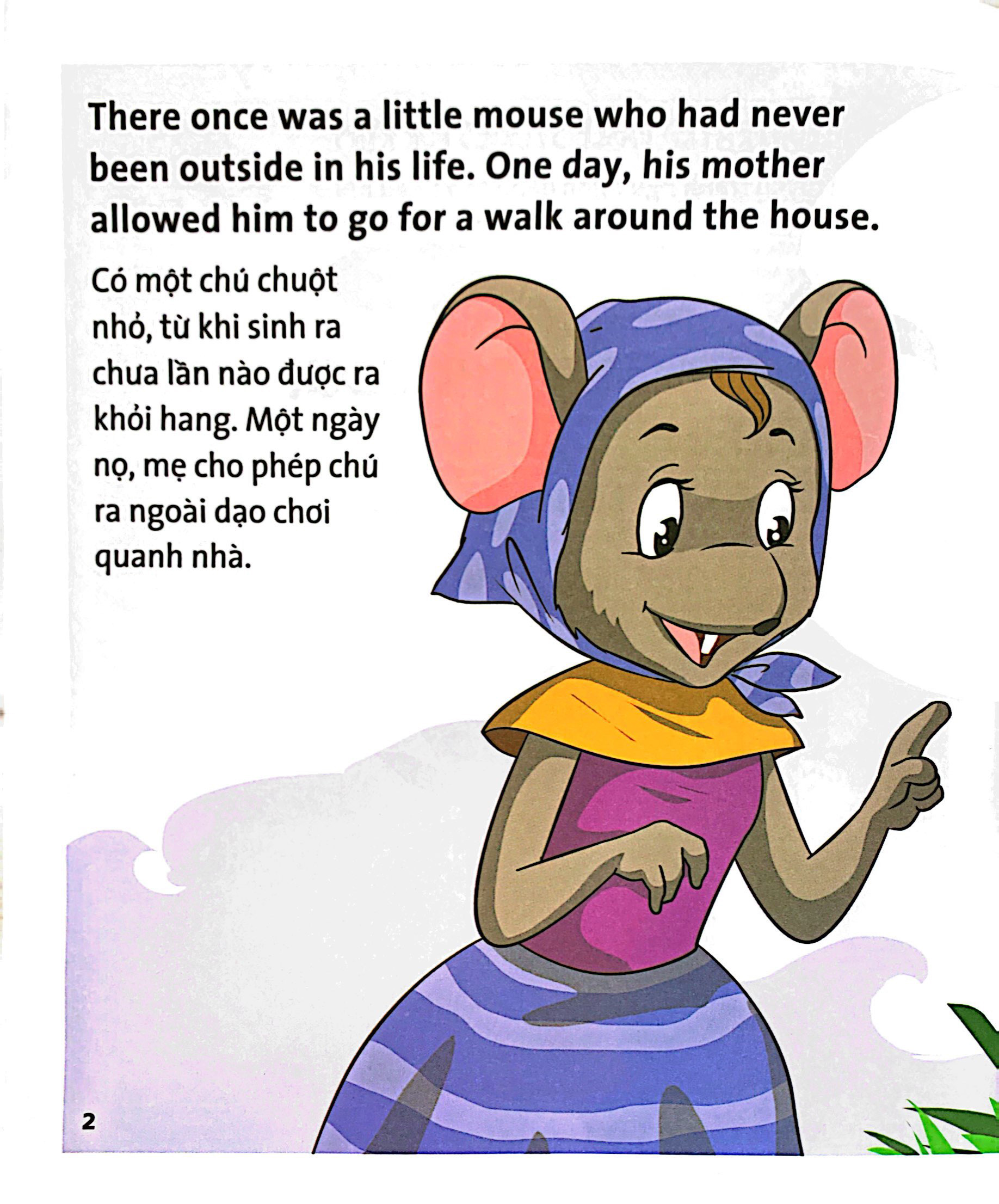 truyện tranh ngụ ngôn dành cho thiếu nhi song ngữ anh-việt - chuột, gà trống và mèo