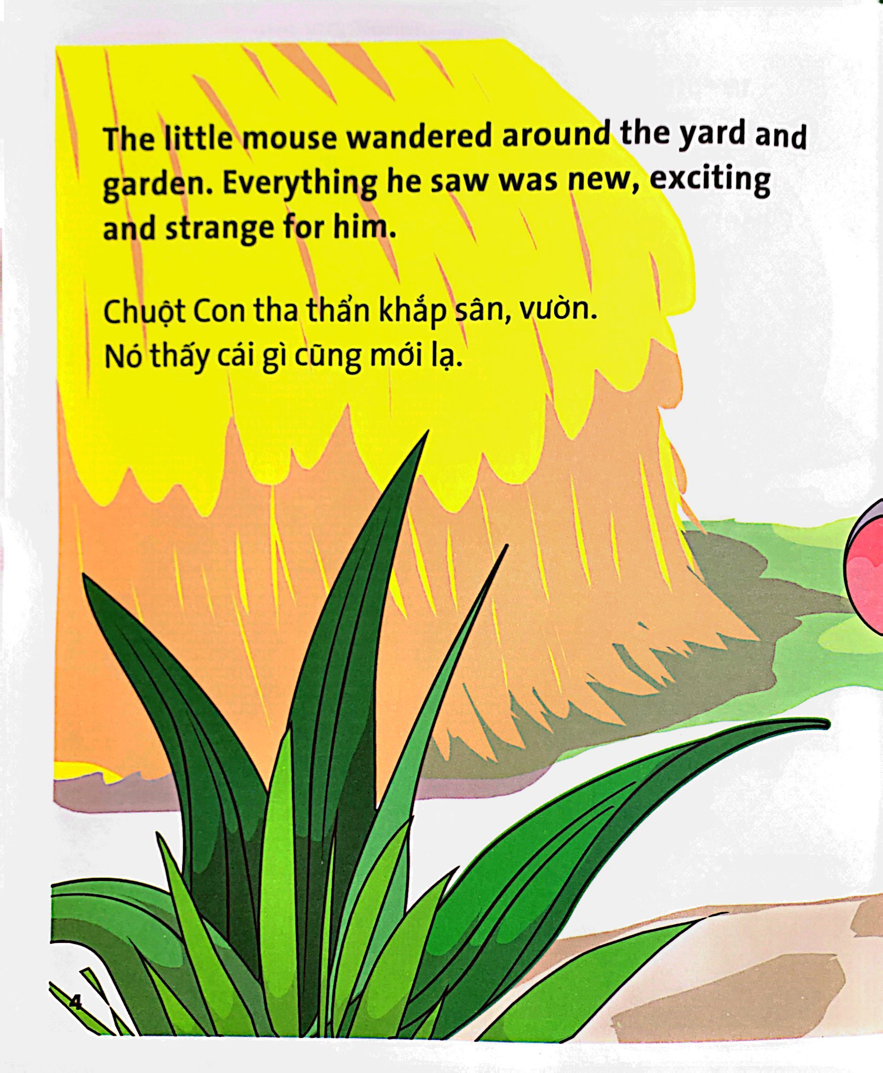 truyện tranh ngụ ngôn dành cho thiếu nhi song ngữ anh-việt - chuột, gà trống và mèo