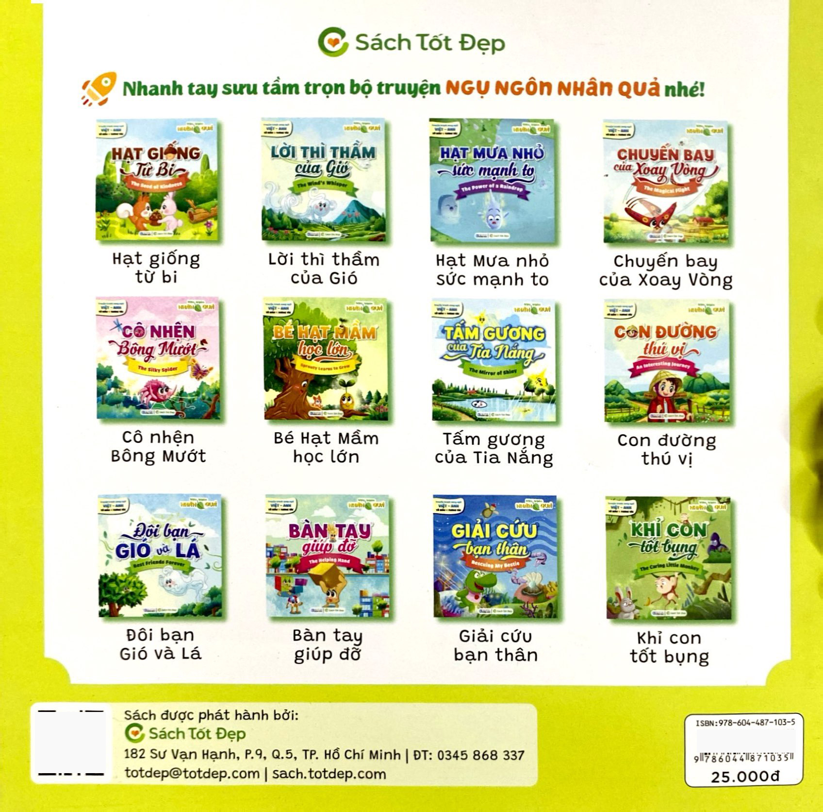 truyện tranh song ngữ anh-việt - tô màu tương tác - ngụ ngôn nhân quả - bé hạt mầm học lớn