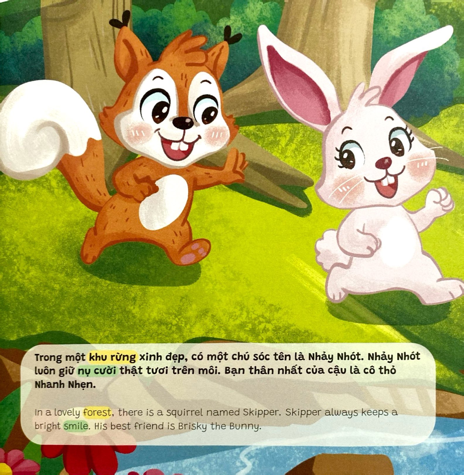 truyện tranh song ngữ anh-việt - tô màu tương tác - ngụ ngôn nhân quả - hạt giống từ bi