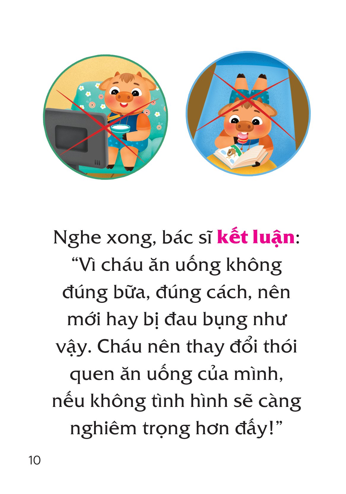truyện tranh song ngữ việt-anh cho bé - ăn đúng cách, uống đúng mực - improving your eating habits