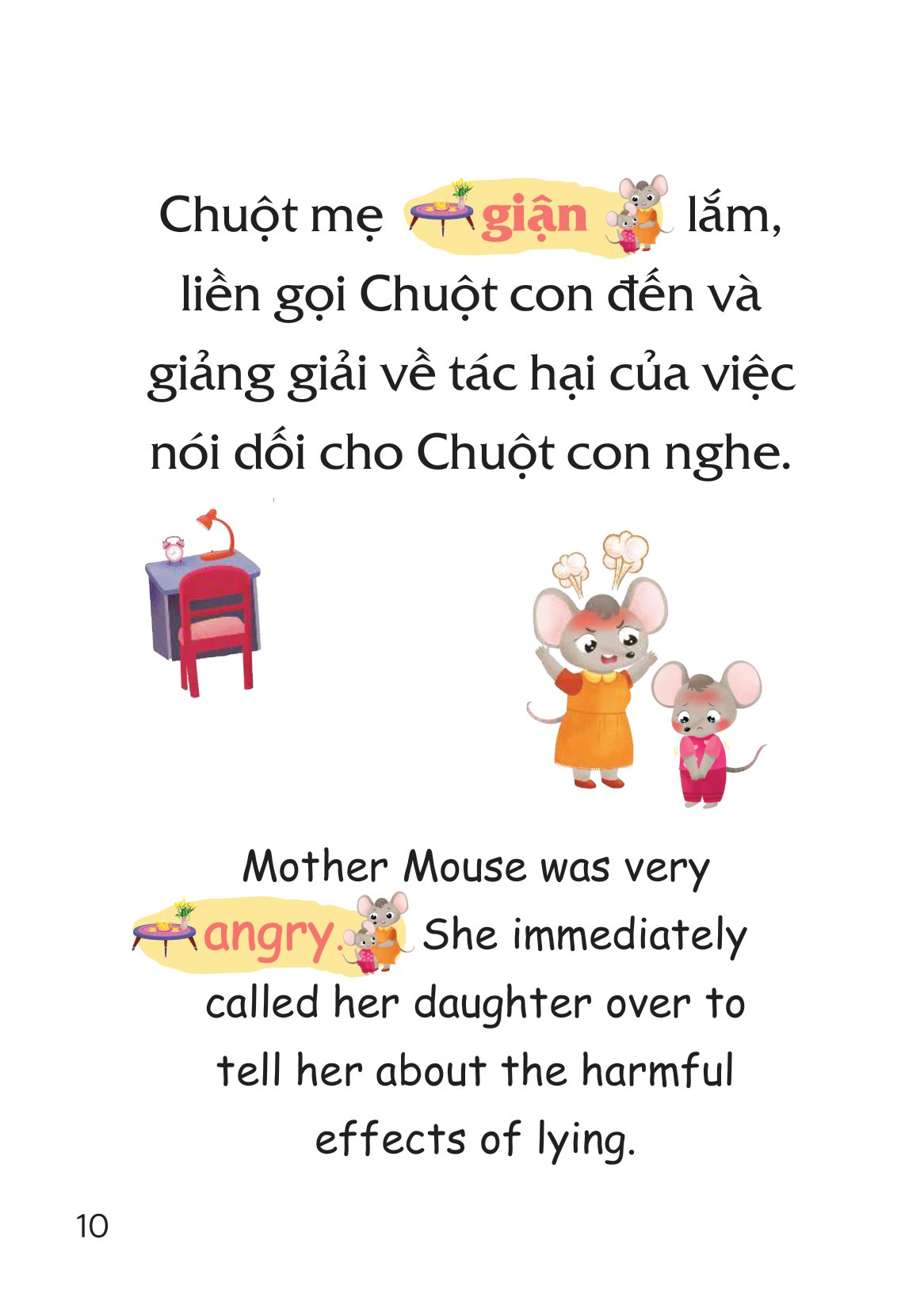 truyện tranh song ngữ việt-anh cho bé - bé ngoan không nói dối - good children do not lie