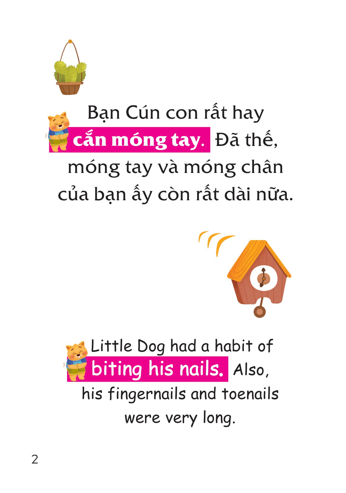 truyện tranh song ngữ việt-anh cho bé - cắn móng tay là xấu lắm đấy! - biting your nails is a bad habit