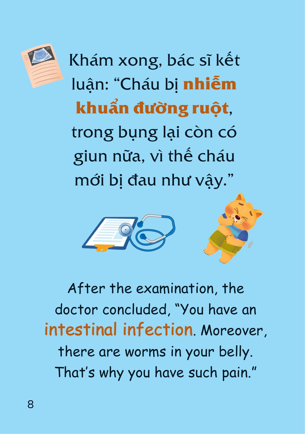truyện tranh song ngữ việt-anh cho bé - cắn móng tay là xấu lắm đấy! - biting your nails is a bad habit