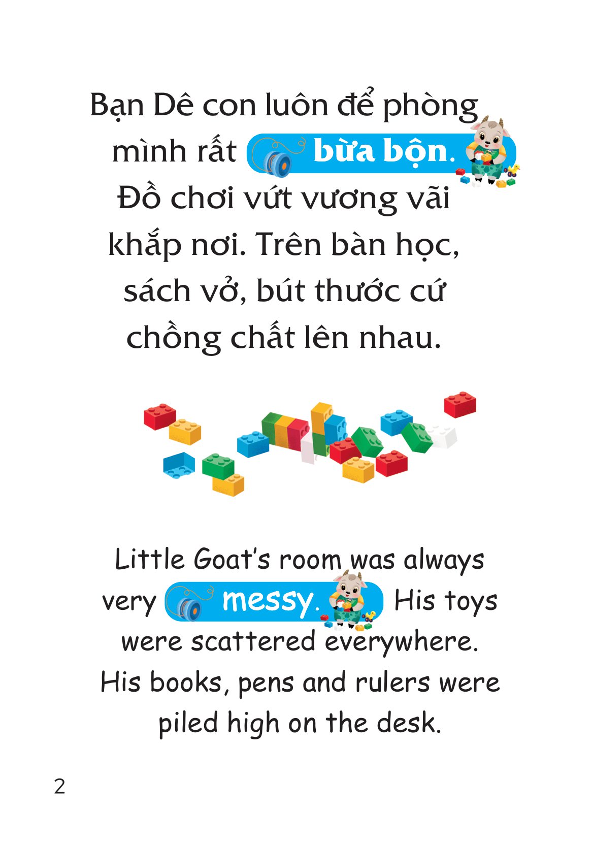 truyện tranh song ngữ việt-anh cho bé - đồ đạc gọn gàng, sẵn sàng sử dụng - you find things more easily when you keep them orderly