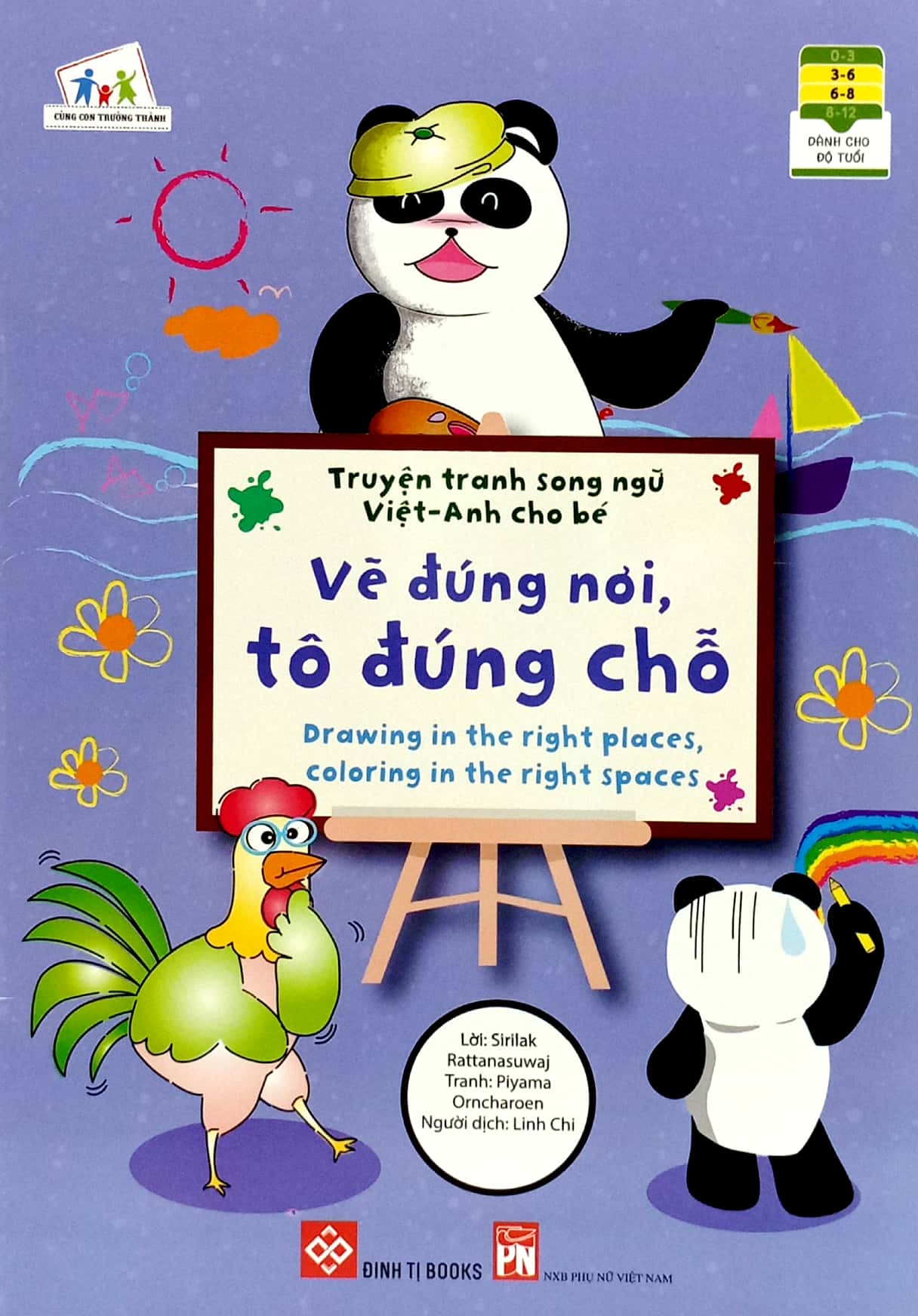 truyện tranh song ngữ việt - anh cho bé - drawing in the right places, coloring in the right spaces - vẽ đúng nơi, tô đúng chỗ