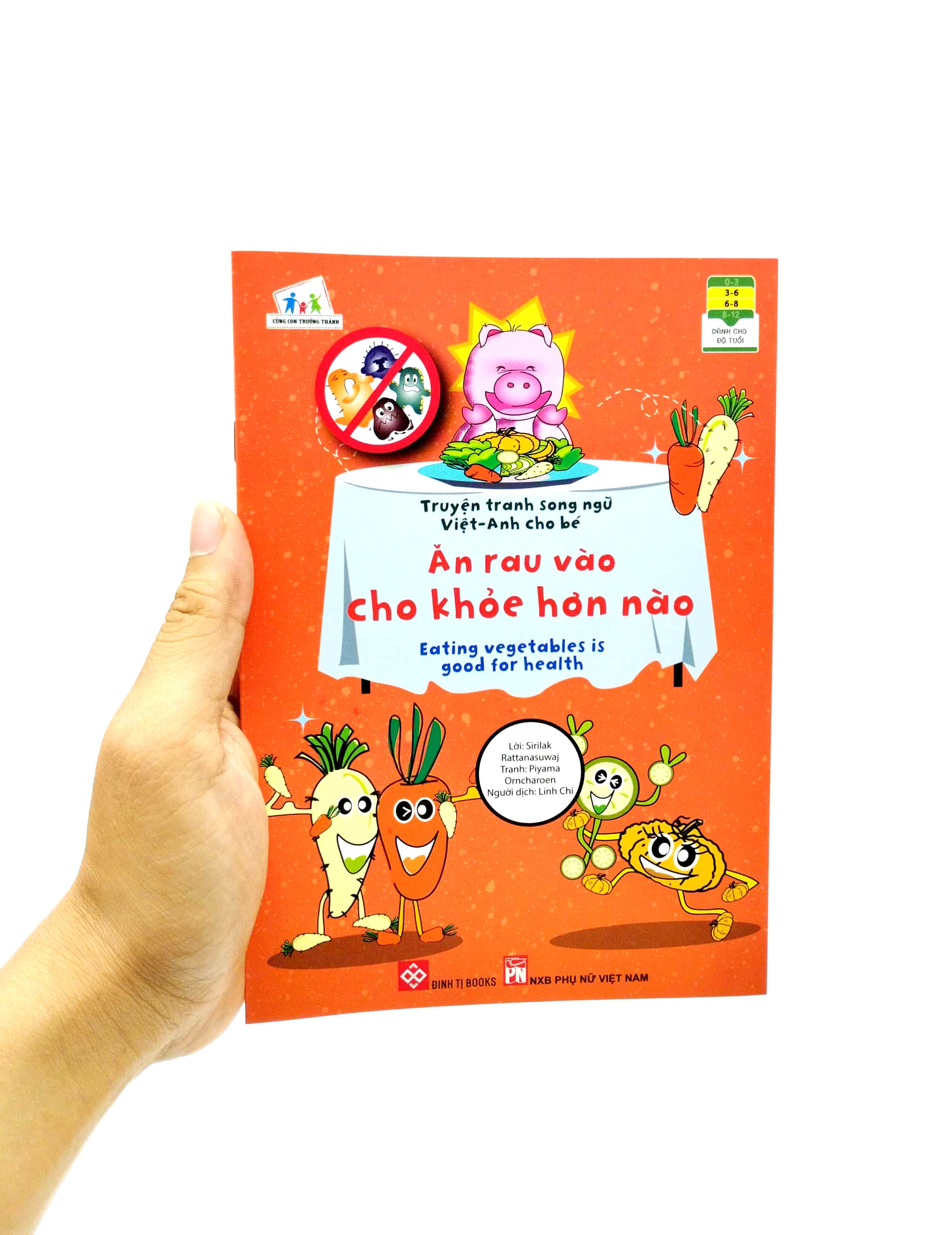 truyện tranh song ngữ việt - anh cho bé - eating vegetables is good for health - ăn rau vào cho khỏe hơn nào