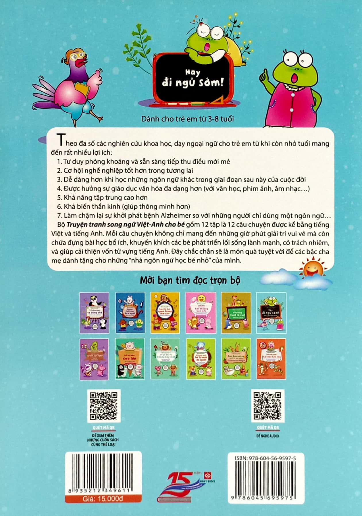 truyện tranh song ngữ việt - anh cho bé - letℹs go to bed early! - hãy đi ngủ sớm!