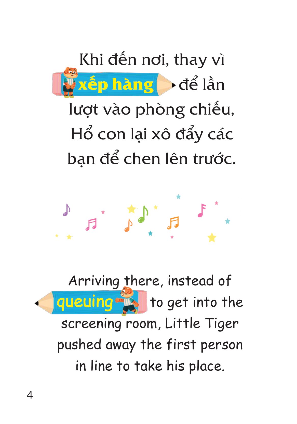 truyện tranh song ngữ việt-anh cho bé - ở nơi công cộng, hành động văn minh - we need to behave politely in public places