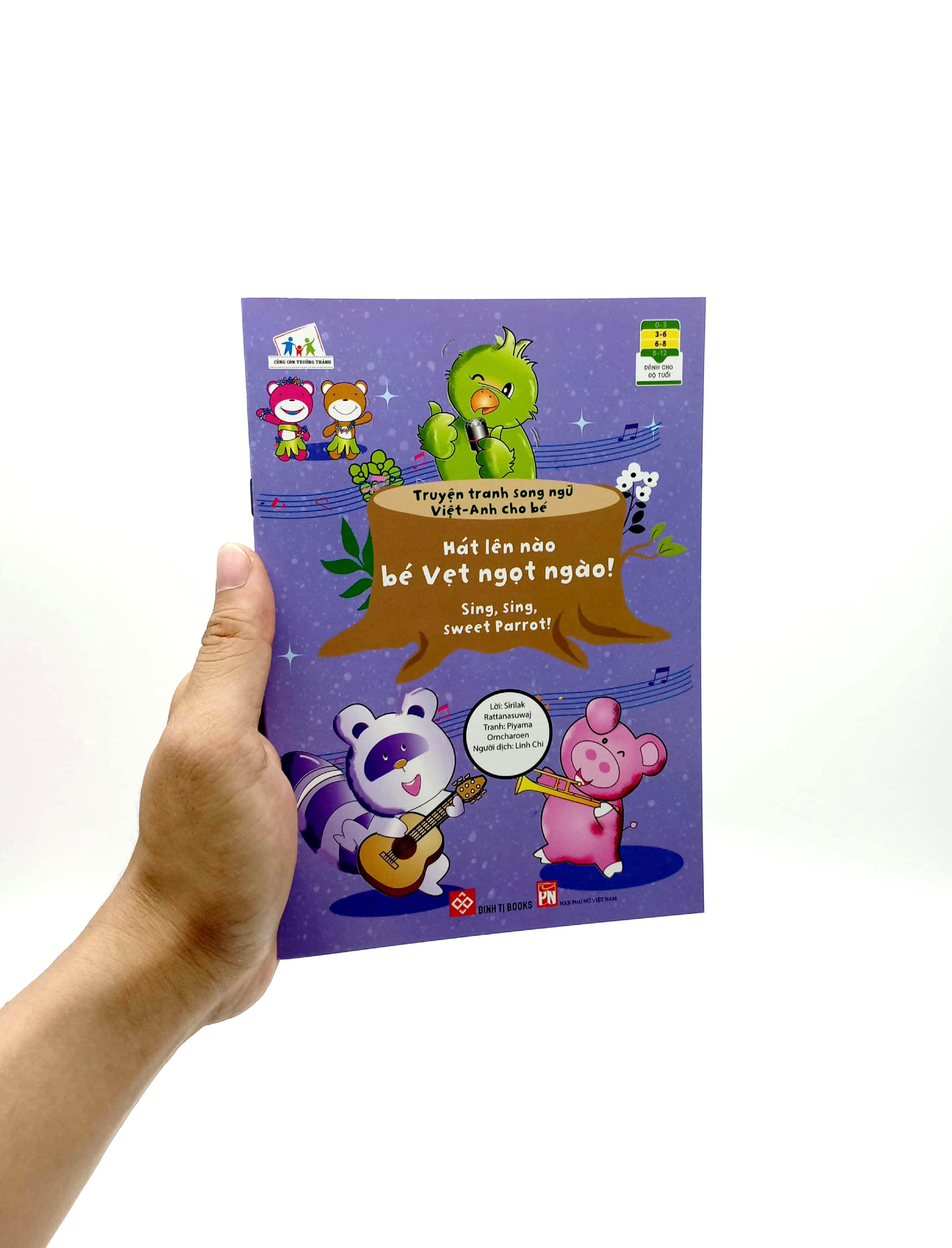 truyện tranh song ngữ việt - anh cho bé - sing, sing, sweet parrot! - hát lên nào bé vẹt ngọt ngào!