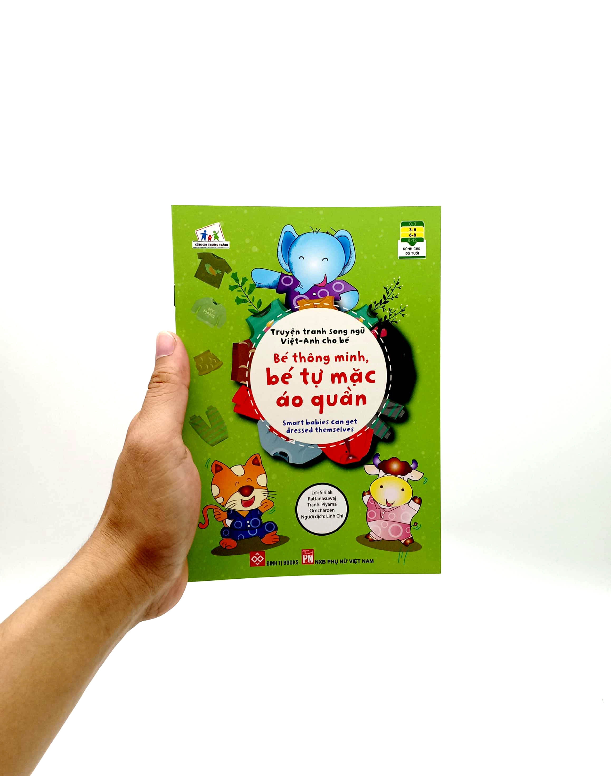 truyện tranh song ngữ việt - anh cho bé - smart babies can get dressed themselves - bé thông minh, bé tự mặc áo quần